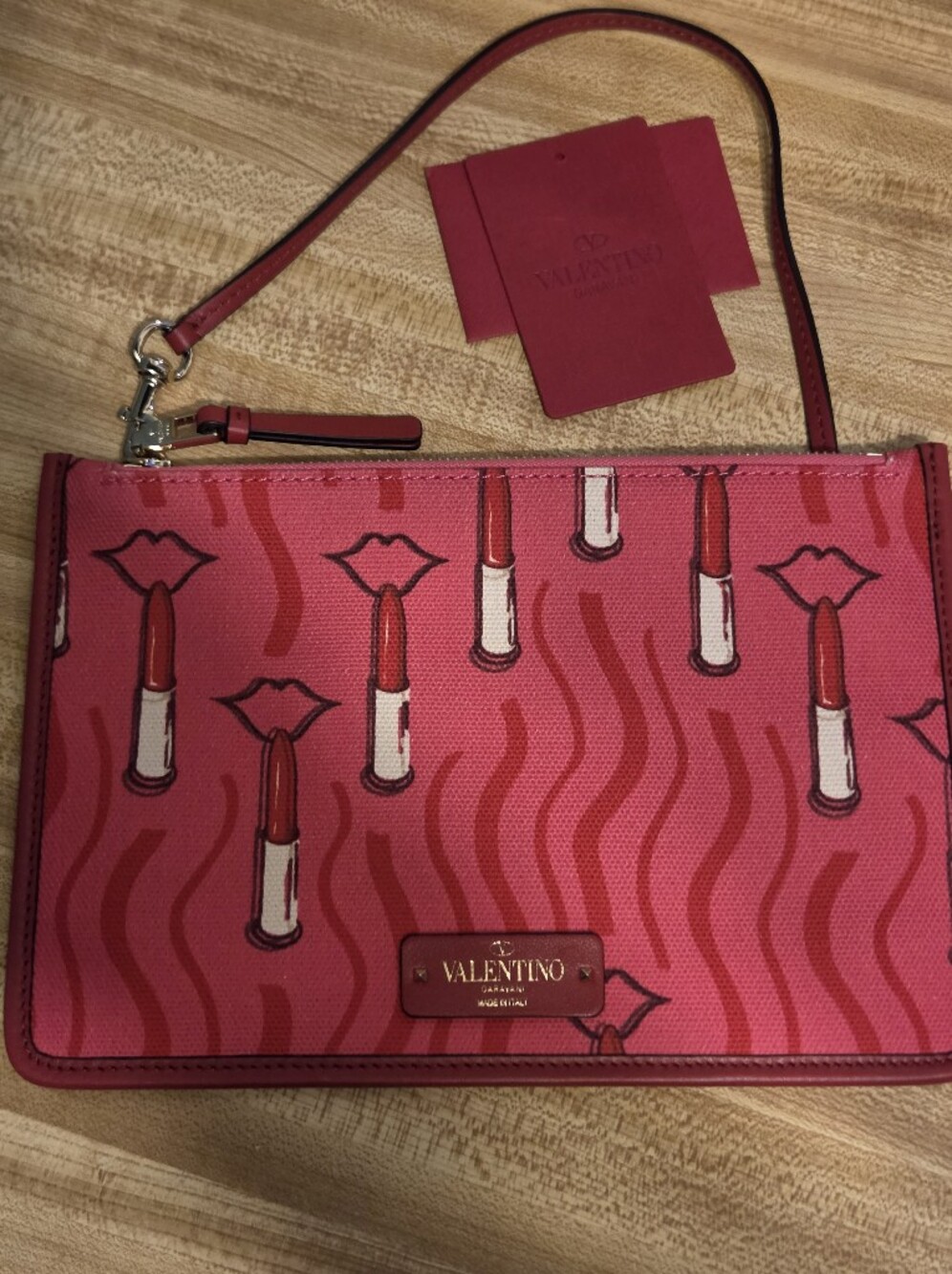 Valentino Garavani RARE Lipstick Wristlet/Clutch w/Original Tags NO CALLOUTS